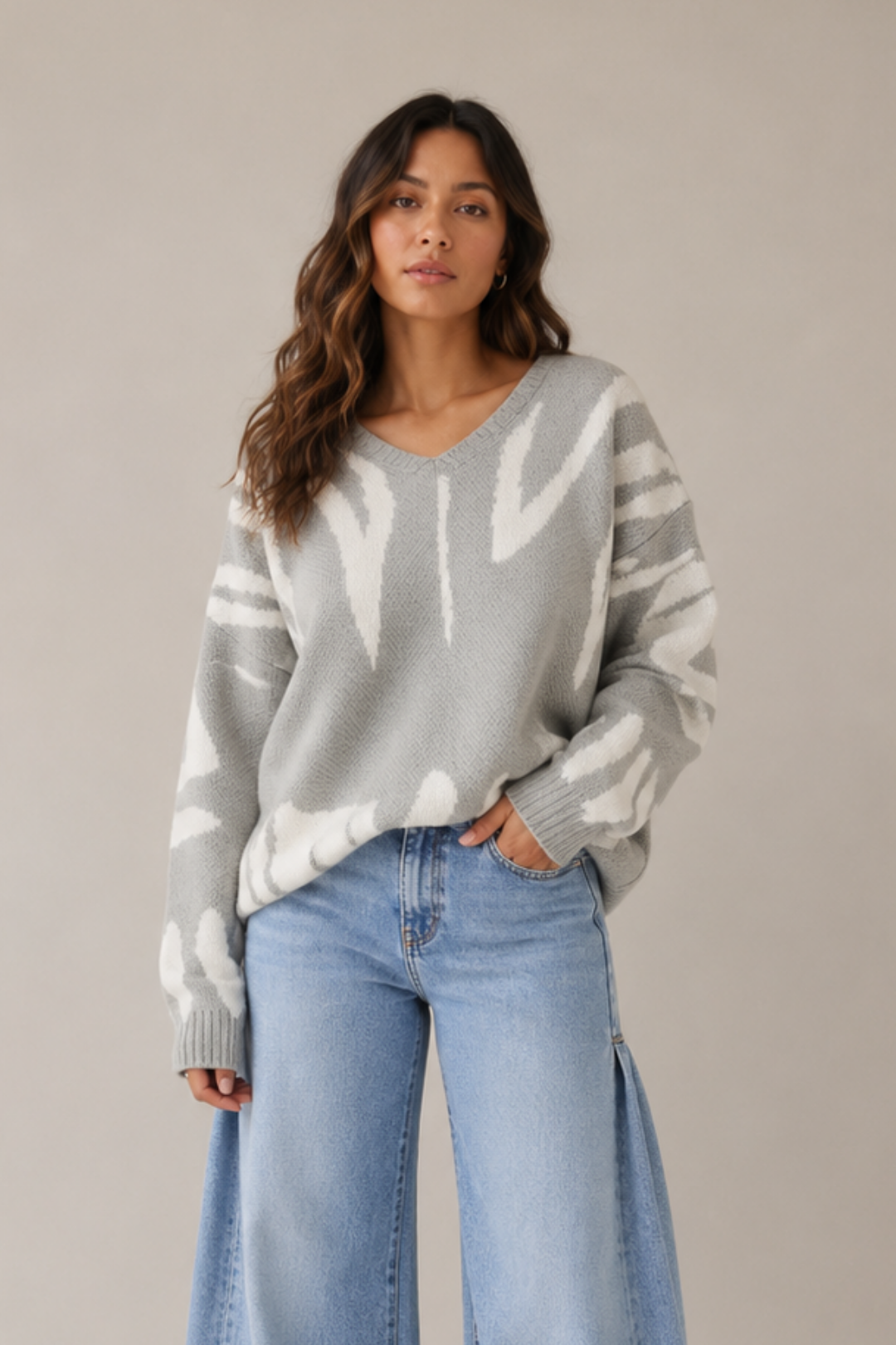 Chaleco Cuello V "GREY"