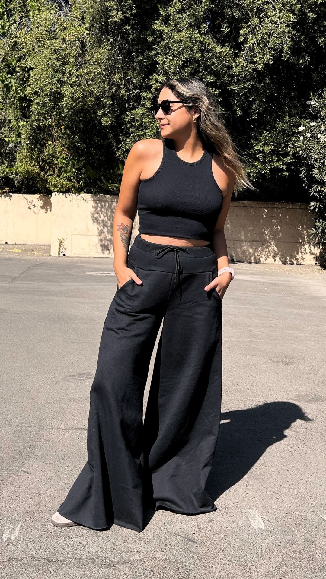 Maxi Palazzo Algodón "Black"