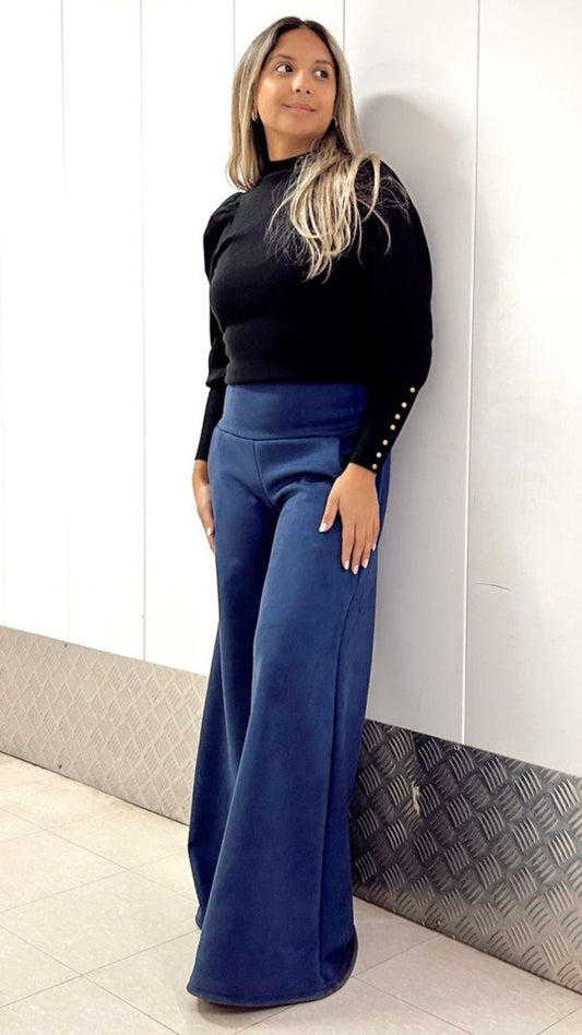 Maxi Palazzo Gamuza "Blue"