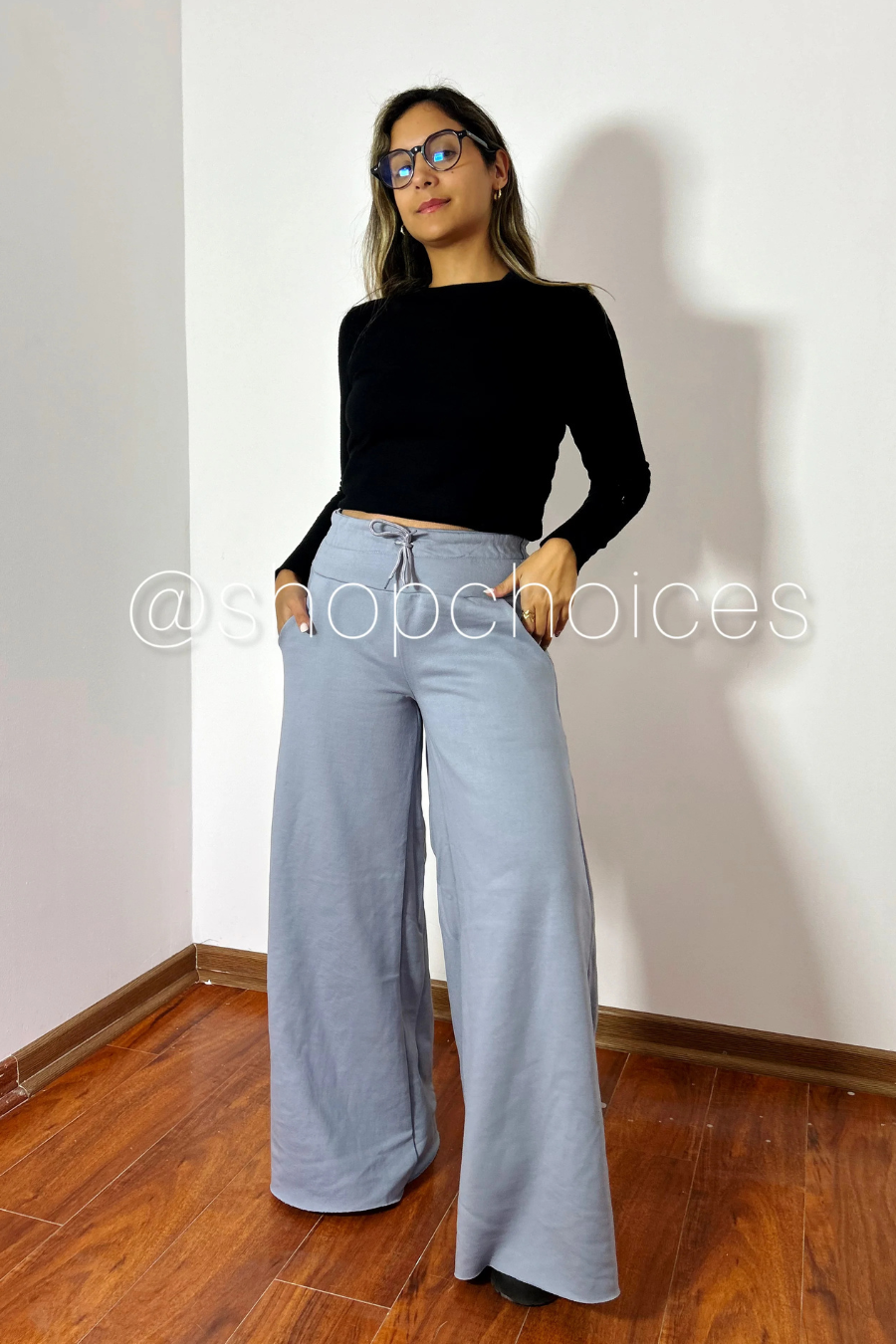 Maxi Palazzo Algodón "Gris"