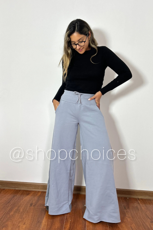 Maxi Palazzo Algodón "Gris"