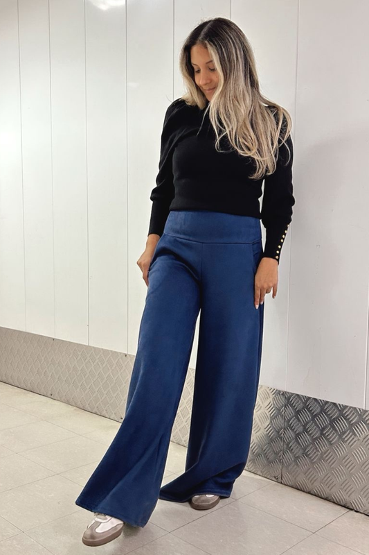 Maxi Palazzo Gamuza "AZUL"