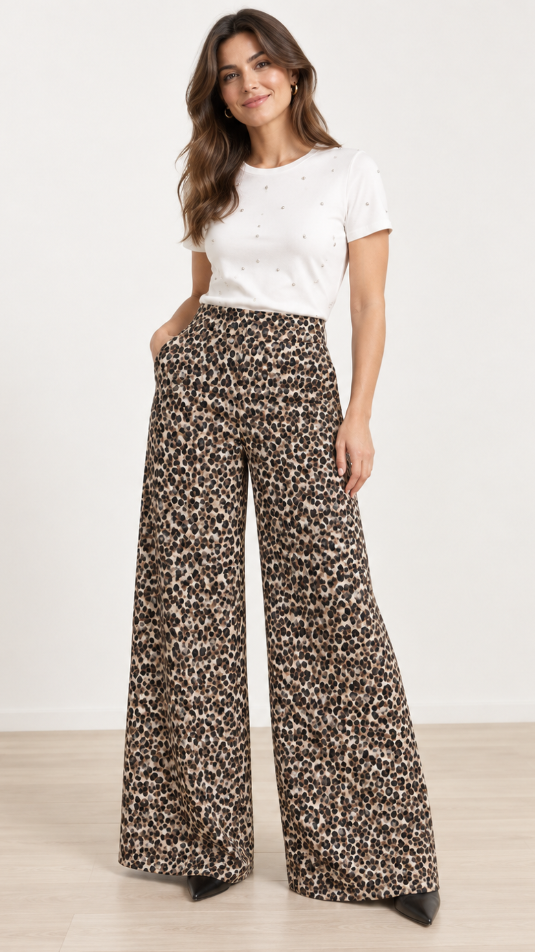 Maxi Palazzo Scuba "Leopard"