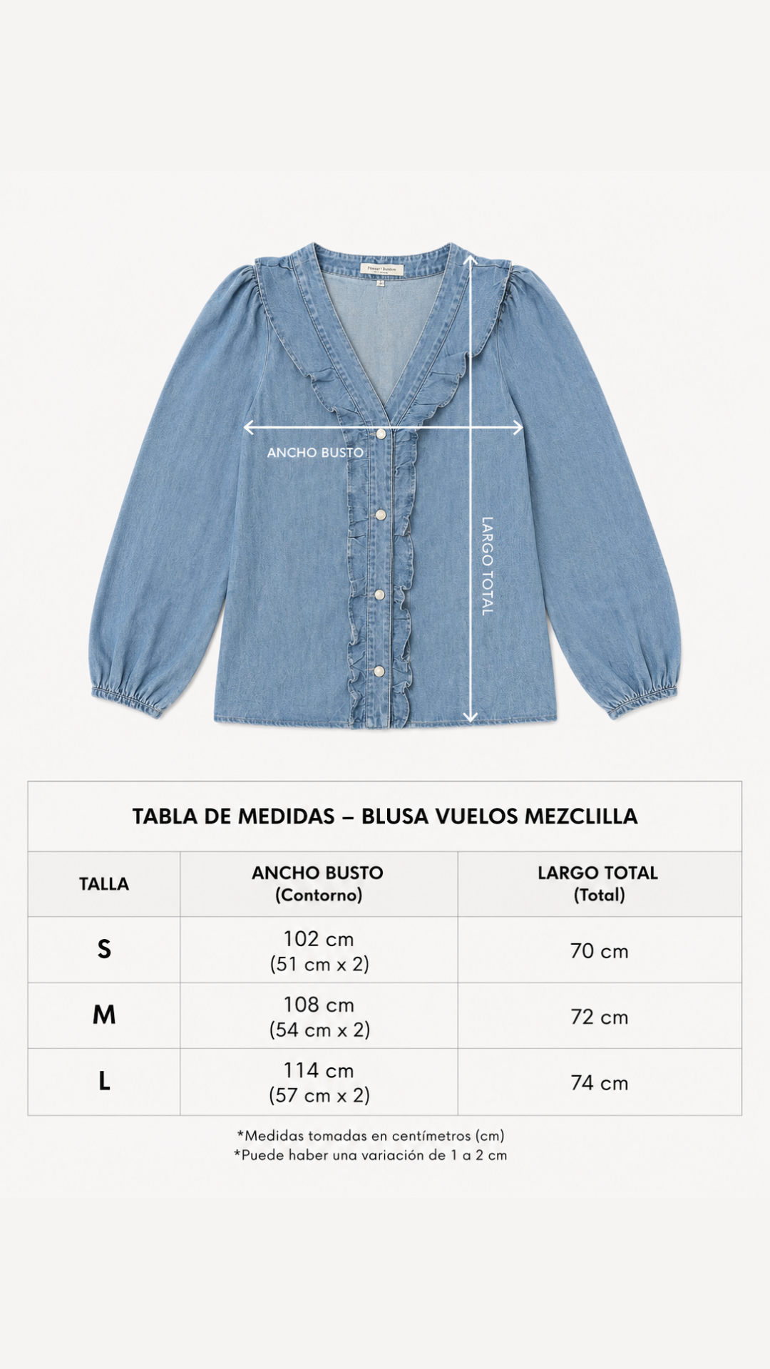 Blusa Mezclilla Dark Blue